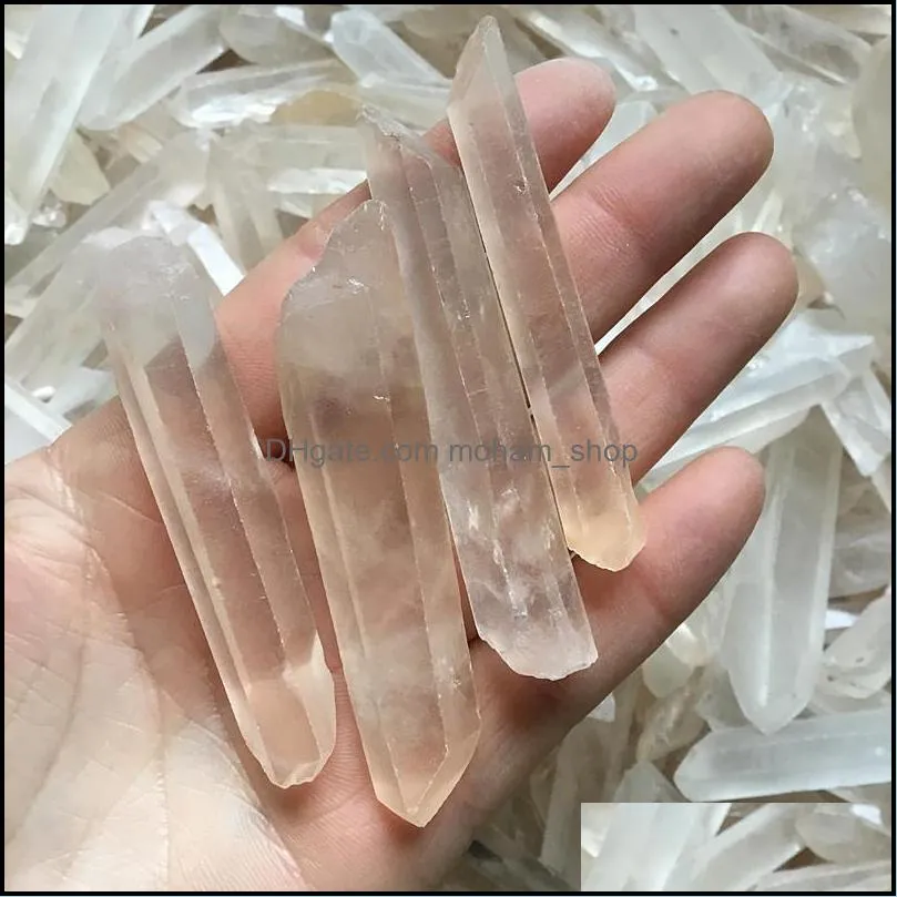 6pcs clear natural lemurian seed quartz crystal point specimen reiki healing rough gemstone crystal point meditation making jewelry 615