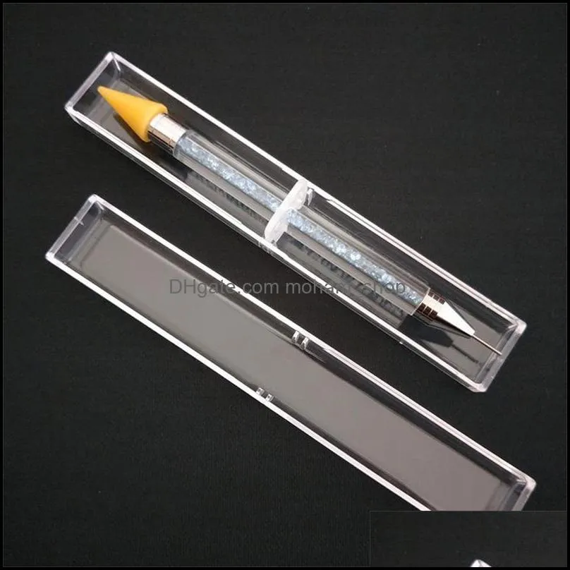  double head nail dotting pen multi function rhinestone crayons diy wax pencil with storage box mulit color 5 3hp e1