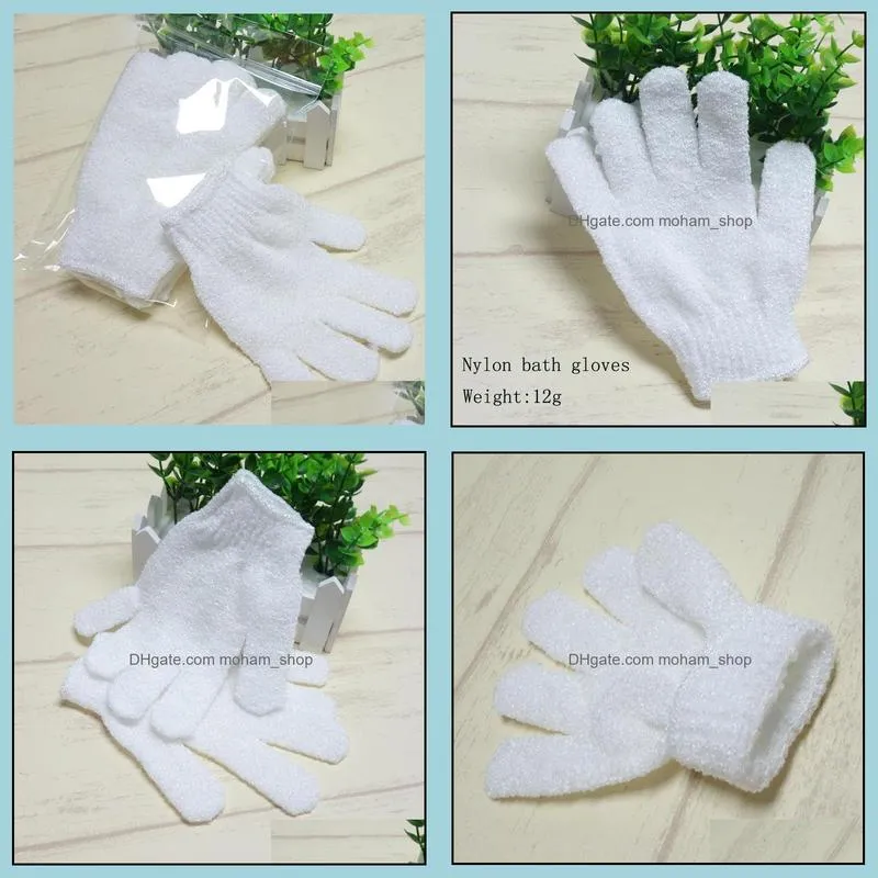 1pcs exfoliating bath glove bathroom accessories five fingers nylon bath gloves bathing supplies products