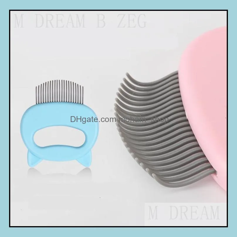 pet massage brush removal comb shell shaped handle pet grooming massage tool remove loose hairs for cats pet cleaning supplies