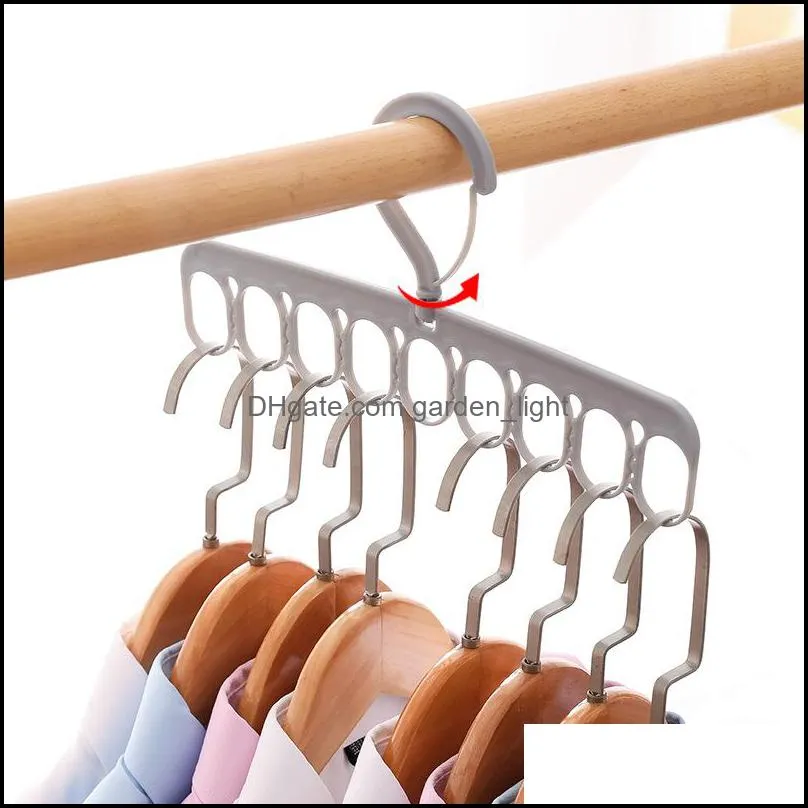simplicity hanger multi functional clothes nine holes rack storage folded coat non slip clothing stand dormitory accesories 1 3rl