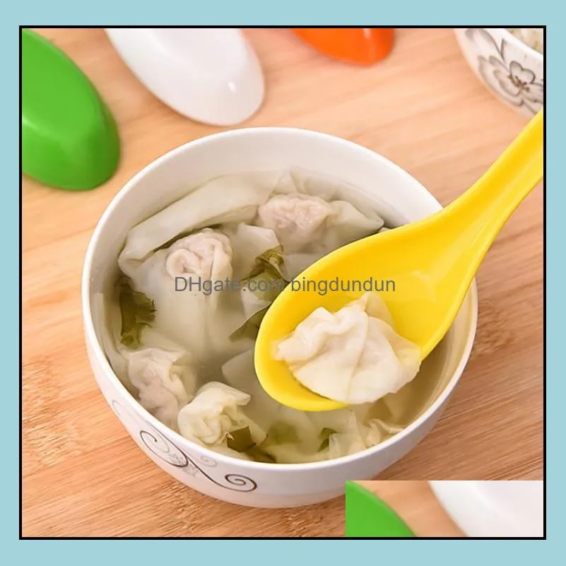 300pcs/lot colorful hook spoon melamine spoon bowl soup honey porridge spoon tableware sn3143