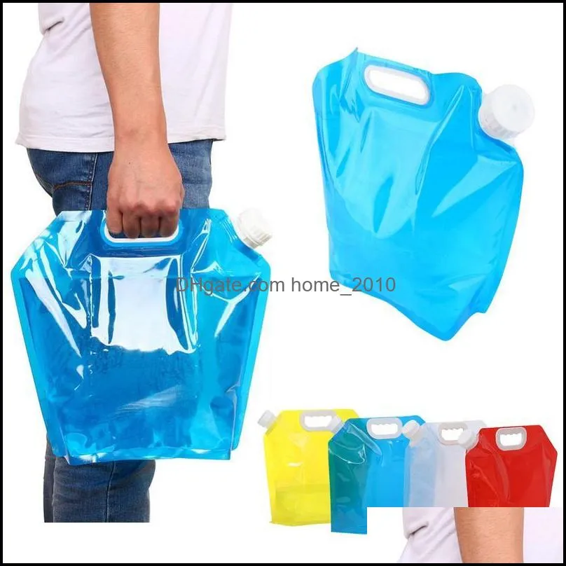  5l 10l pe water bag portable folding water storage lifting bag for picnic camping hiking survival hydration storage rre11509