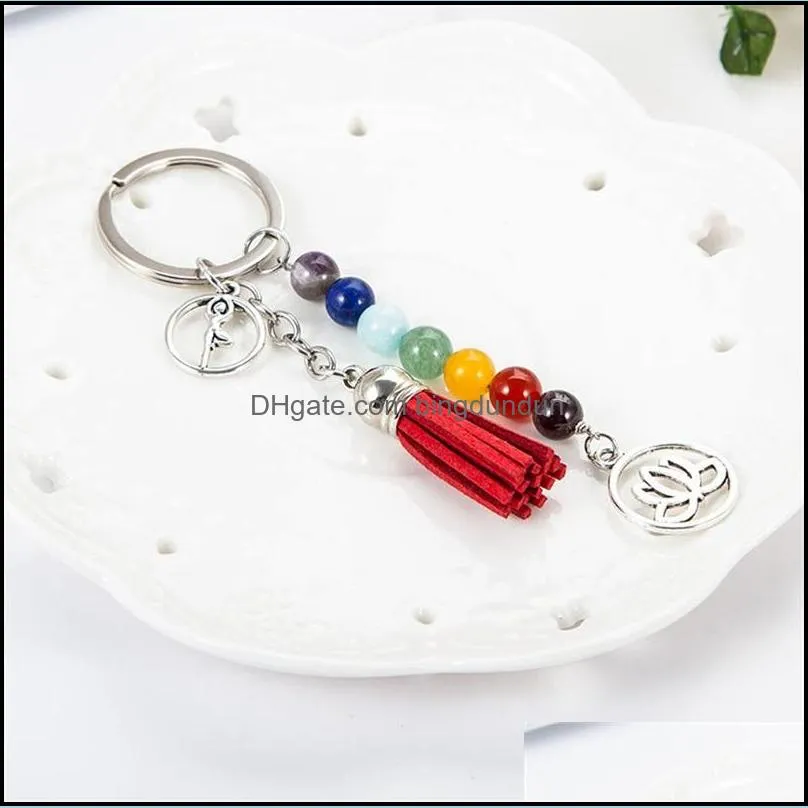 seven chakra key ring 7 t2