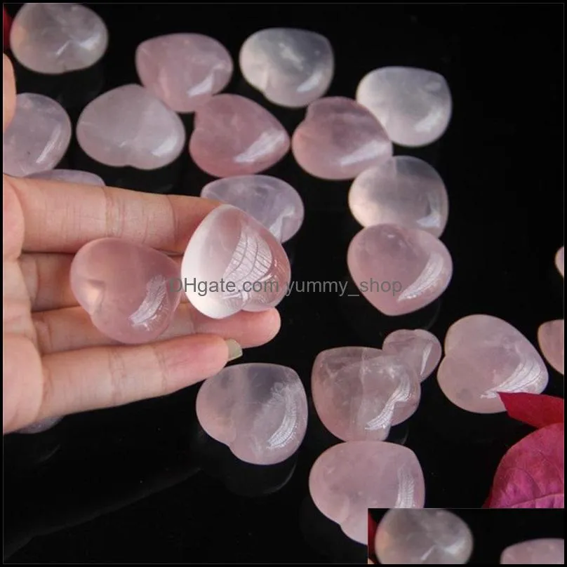 natural rose quartz heart shaped pink crystal carved palm love healing gemstone lover gife stone crystal heart gems 542 r2