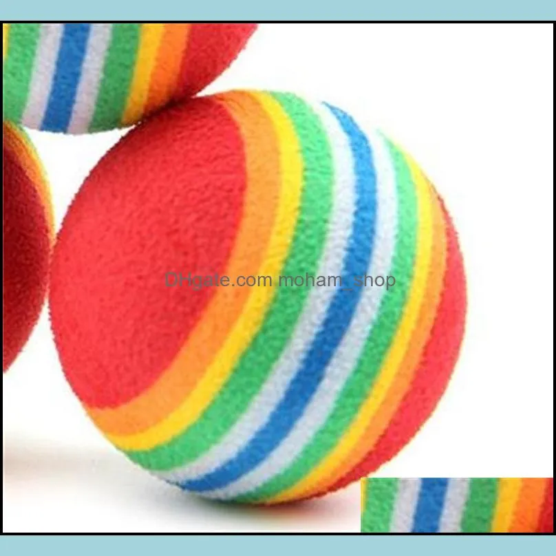 diameter pet toy 35mm interesting pet toy dog and cat toys super cute rainbow ball cartoon plush toy 186 s2