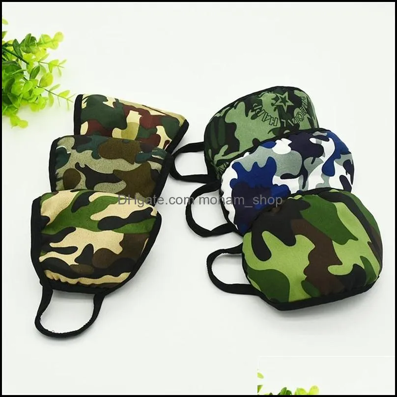 common civil dust face masks camouflage pattern cold proof winter mouth mask double layer protect respirator mascherine reusable 1ry