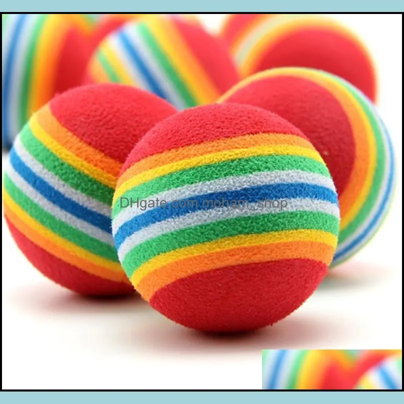 diameter pet toy 35mm interesting pet toy dog and cat toys super cute rainbow ball cartoon plush toy 186 s2