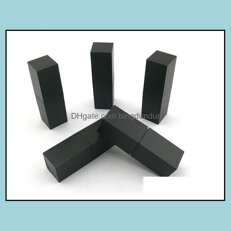  empty high grade plastic lipstick tube black outer square shape inner diy lipstick tube sn2421