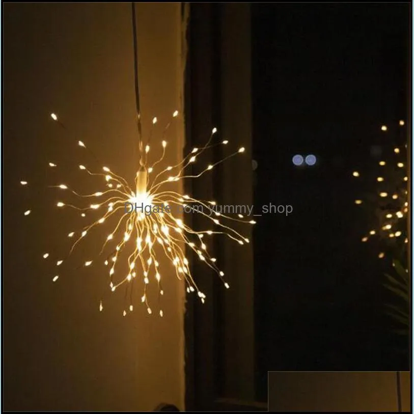 dandelion led lamp remote control modern copper wire lights warm white waterproof 120 light indoor christmas wedding arrival 19ml
