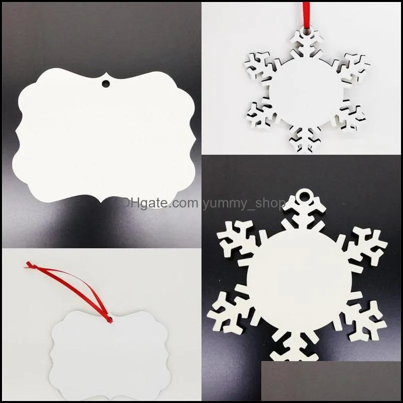 christmas tree gift pendant sublimation blanks ornament 2020 wooden coating decoration snowflakes circular star pendants diy 1 13bd f2