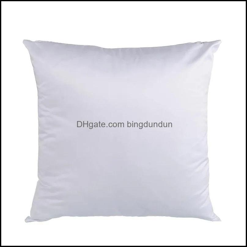 100pcs/lot squre shape sublimation white pillow case decorative printable heat press cushion cover