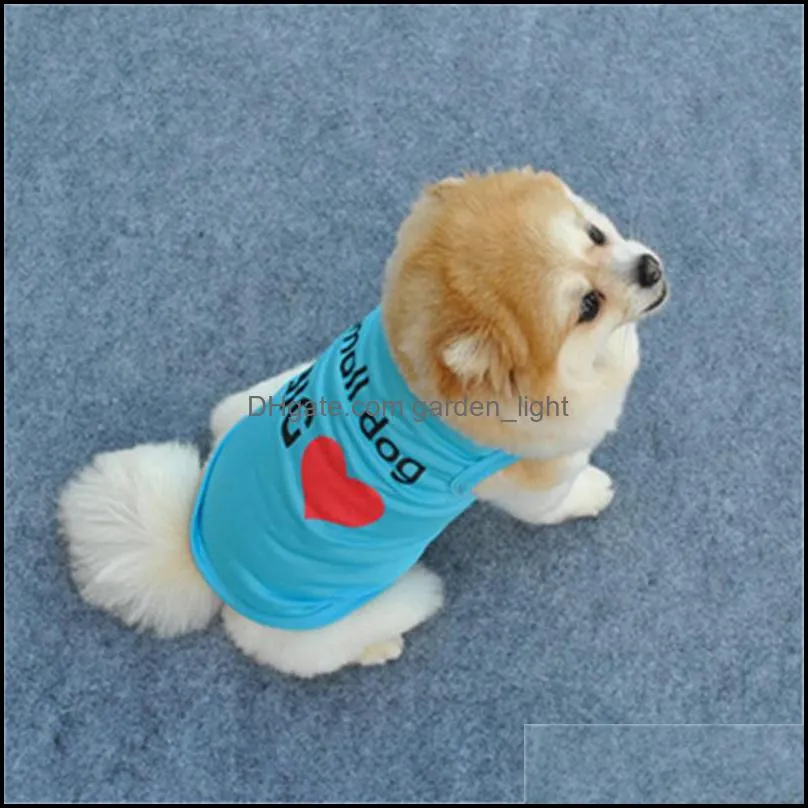 cotton vest 15 styles summer pet puppy cat clothes shirt black/pink/red dog hoodies tshirts costumes clothing vests xsl 718 v2