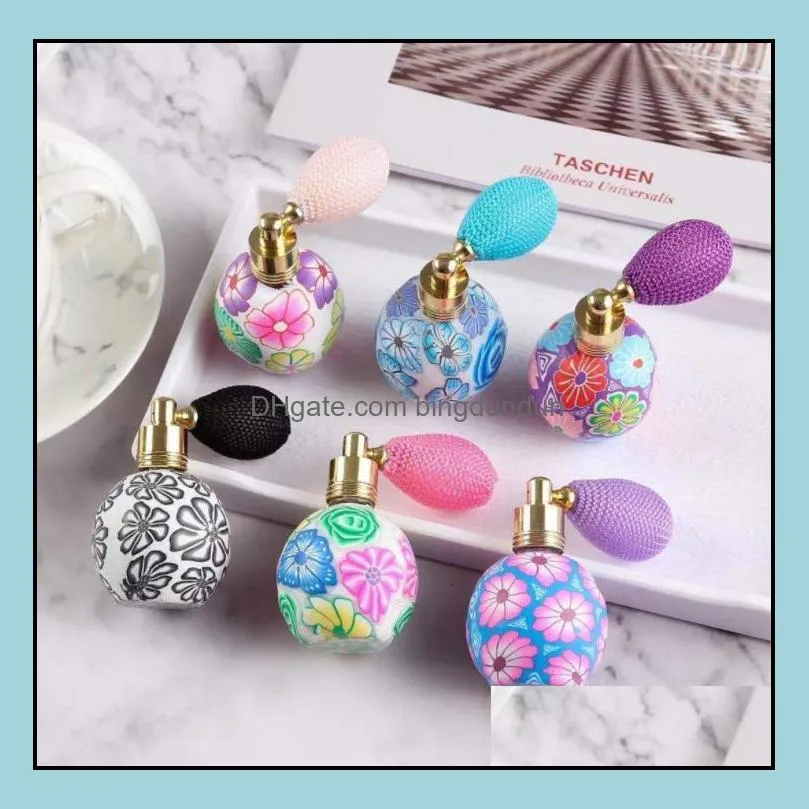 15ml round ball polymer clay airbag perfume spray bottle 100pcs/lot sn4351