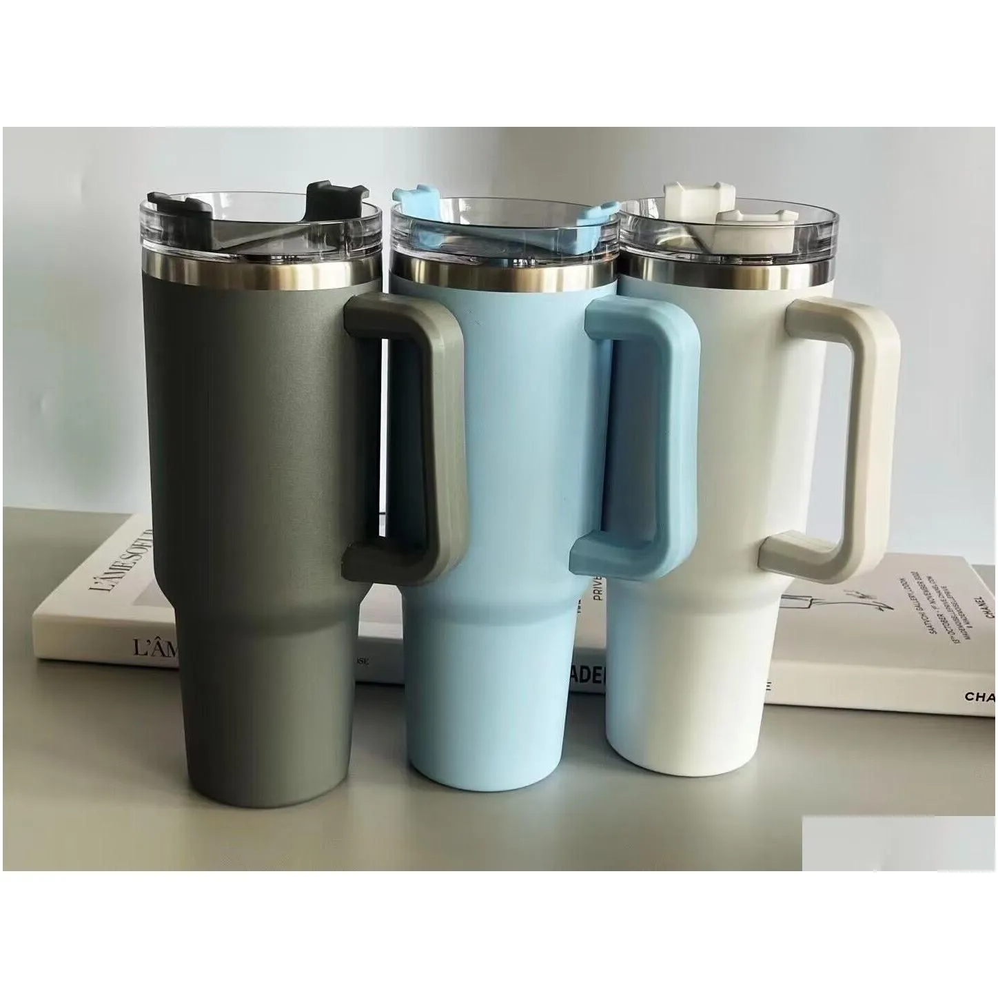 40oz mug tumbler with handle insulated tumbler with lids straw stainless steel coffee tumbler termos cup gp12155315950