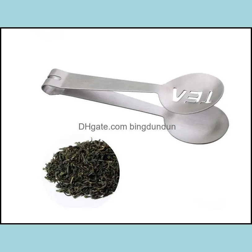 reusable stainless steel tea bag tongs teabag squeezer strainer holder grip metal spoon mini sugar clip tea leaf strainer sn2081