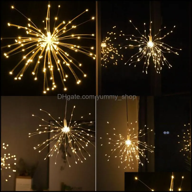 dandelion led lamp remote control modern copper wire lights warm white waterproof 120 light indoor christmas wedding arrival 19ml