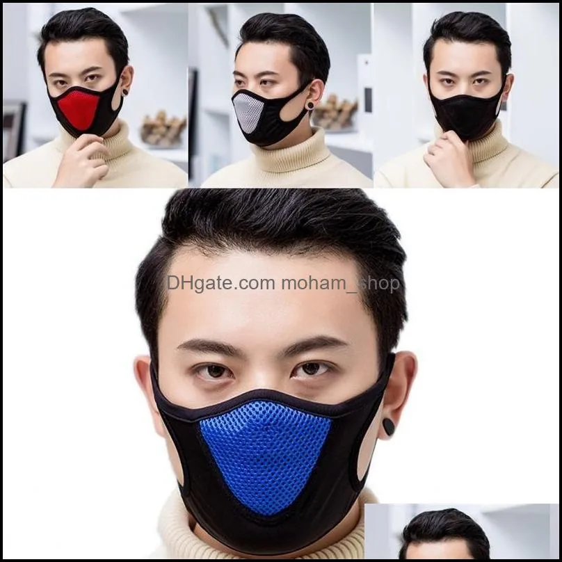 woman man washable respirator adjustable breathing mouth face mask respirator black home protective 2 7jh uu