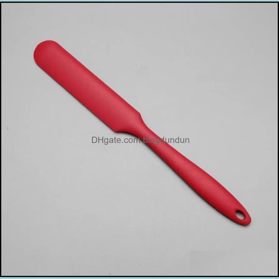 multicolor cake spatula food grade silicone mixing batter dough scraper long handled butter knife baking cook tool sn3154