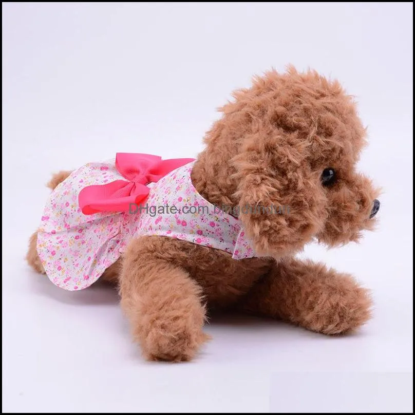 spring and summer printing clothing dog apparel wedding birthday fancy outfit skirt pet supplies 6 5jc t2
