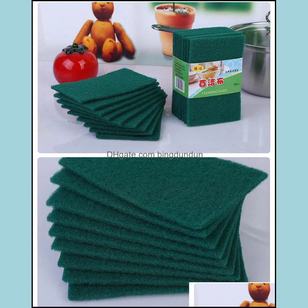 dark green durable heavy duty scour pad general purpose scrub sponge scouring nonscratch pot scrubber cleaning