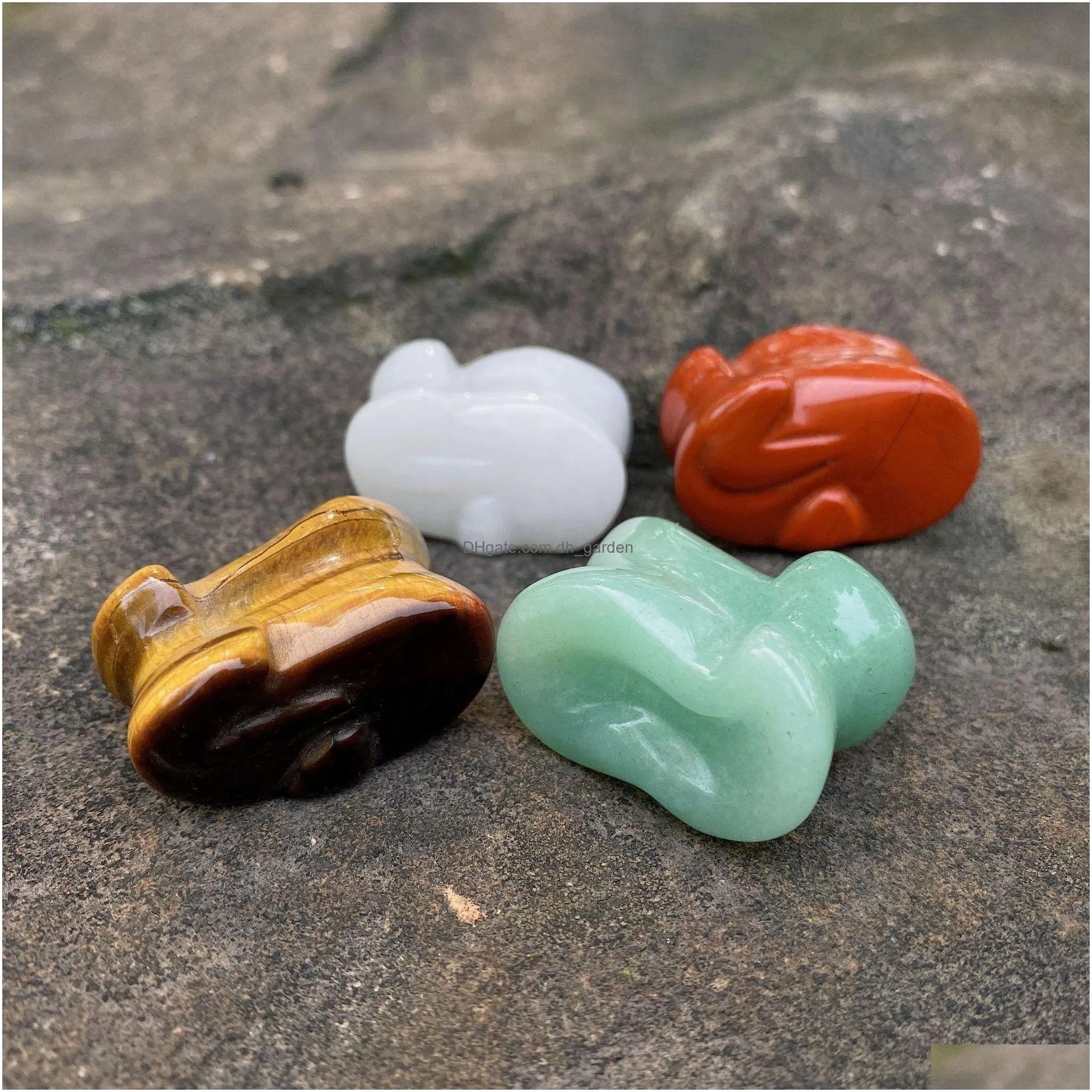 natural crystal stone cloud statue carving rose quartz handmade crafts mini figurine reiki crystal gem gift home ornaments 1.5inch