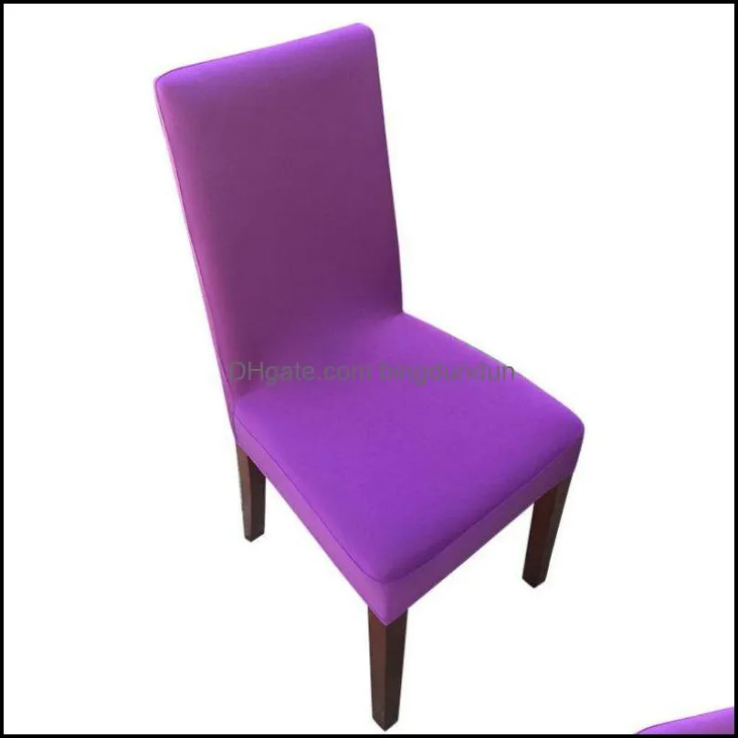 solid color chair cover spandex slipcovers for dining room stretch elastic covers banquet el kitchen wedding