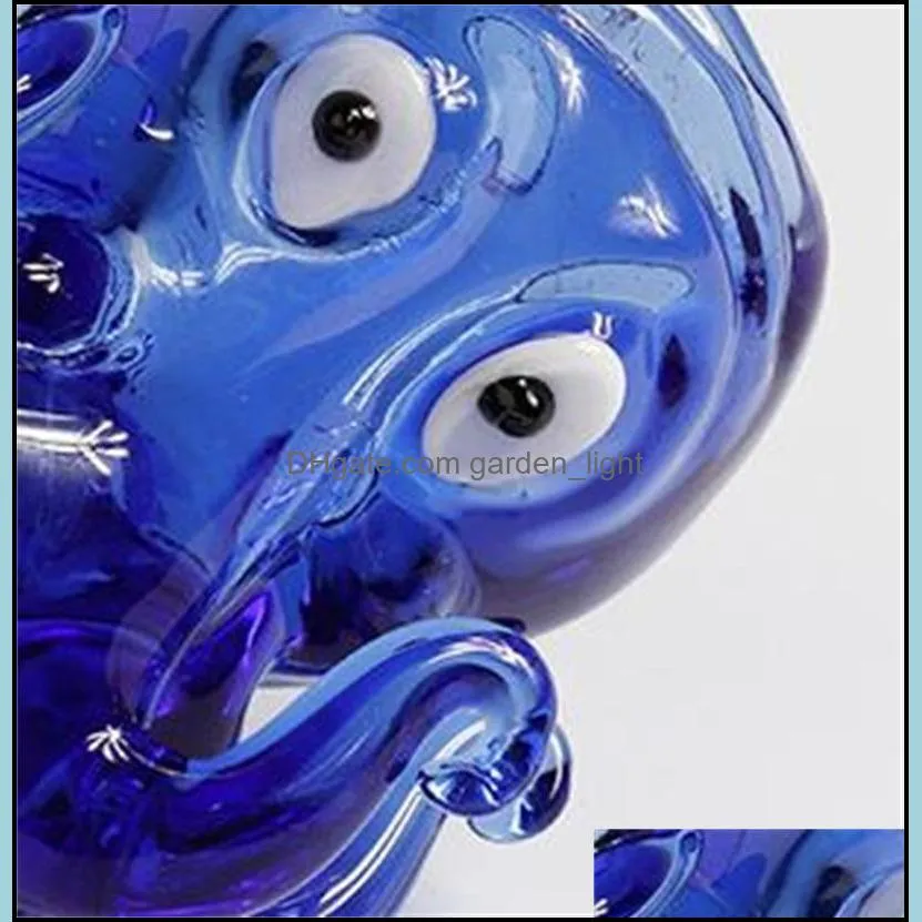 14mm 18mm bowl glass octopus style thick pyrex glass bowls with colorful blue tobacco herb water bong bowl piece for smoking 474 s2