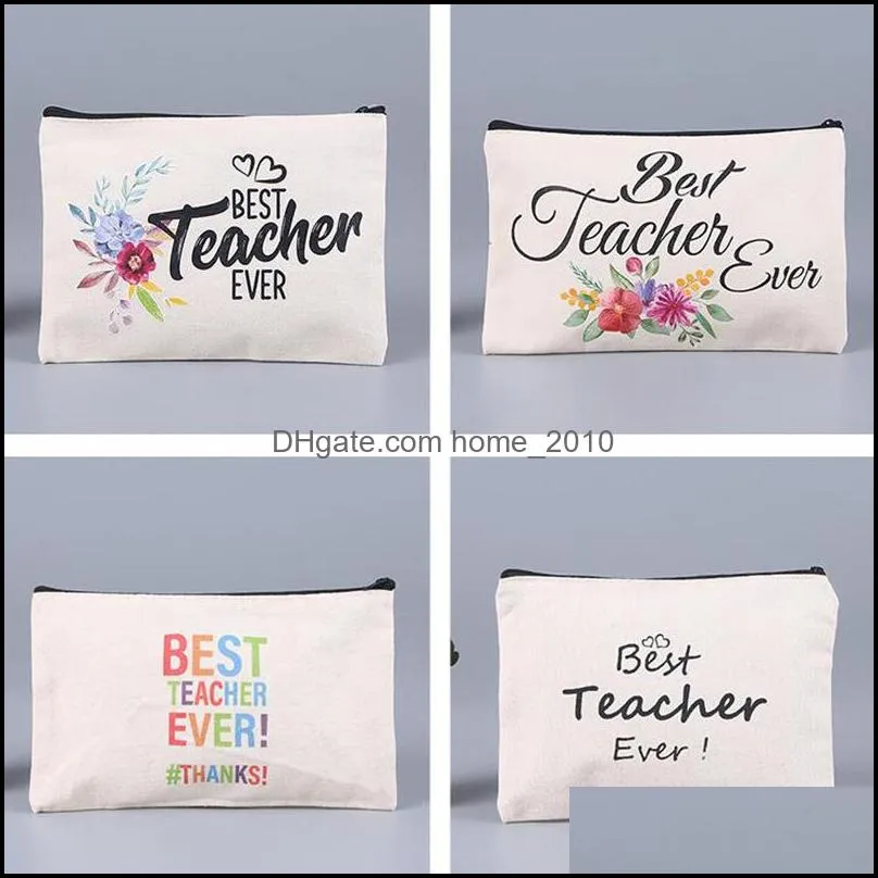 sublimation blank square storage bag heat transfer canvas zipper cosmetic bags diy painting student pencil case