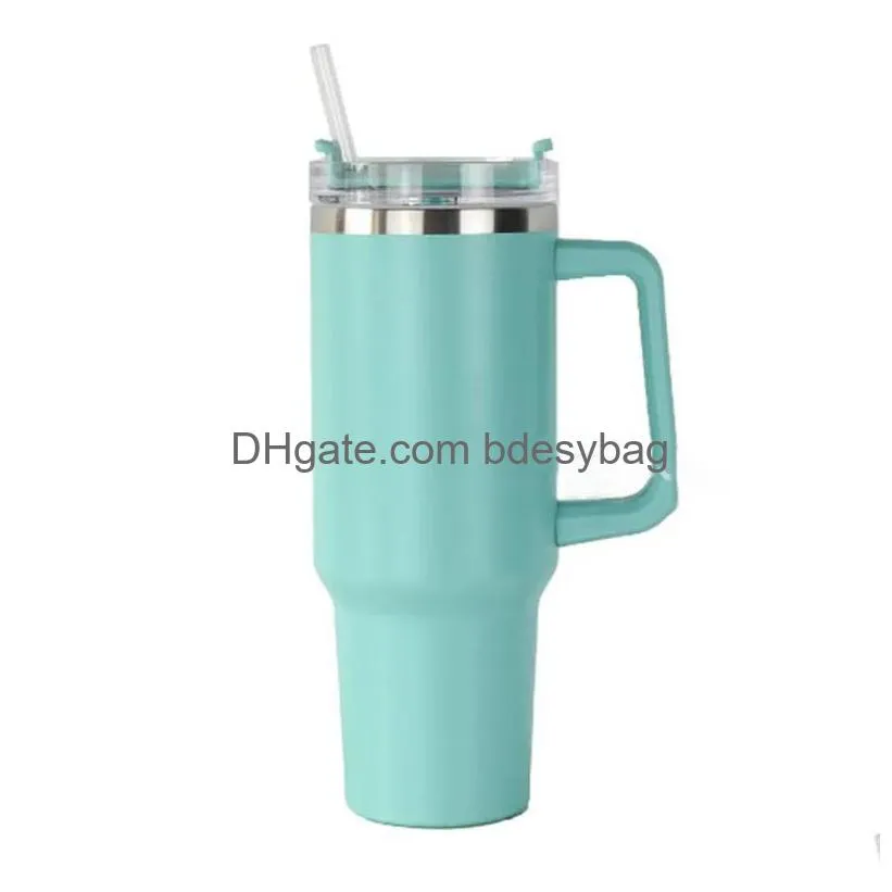 40oz stainless steel tumblers with handle water bottle portable outdoor sports cup insulation travel vacuum flask bottles z11