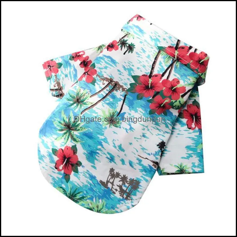 dog apparel shirts summer beach clothes vest pet clothing floral tshirt hawaiian for small large