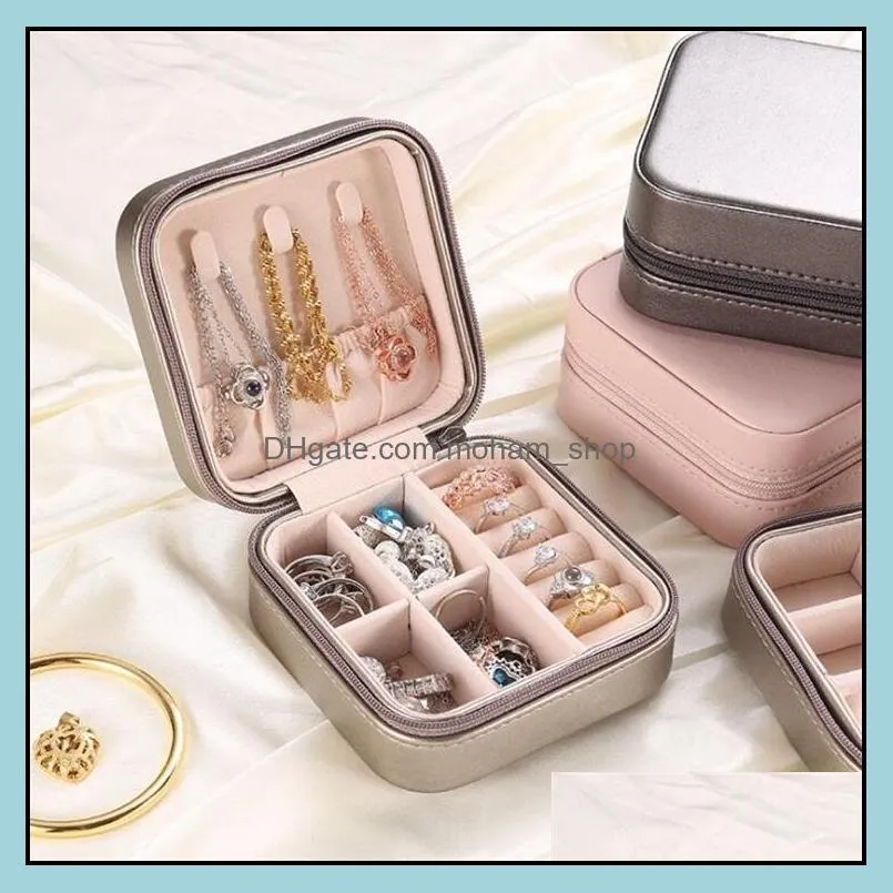 portable jewelry storage box lady girls jewelry box organizer mini travel jewelry storage case for necklace earrings rings