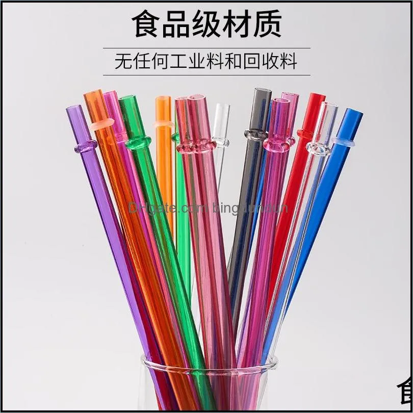 disposable straws 230x7mm creative diy plastic party drinking straws 9inch reusable straws for tall tumblers can be customized 372 s2