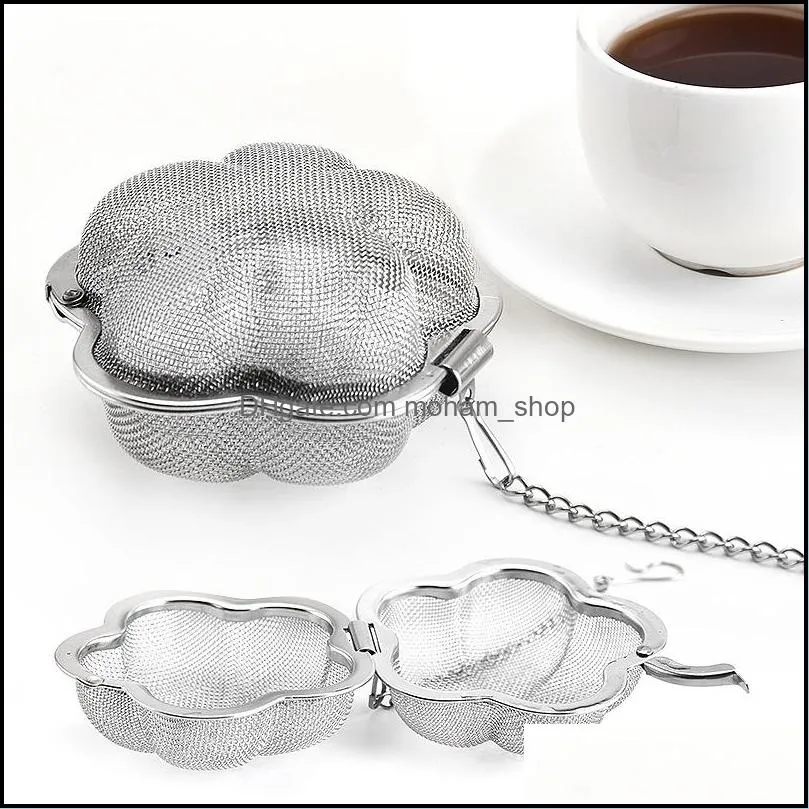 304 stainless steel tea infuser plum shape home coffee vanilla seasoning spice filter diffuser creativity tea strainer accessories