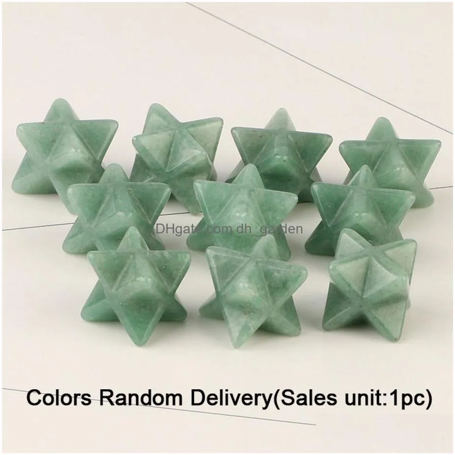 sixpointed stars shape crystal merkaba natural stone diy jewelry chakra wiccan reiki healing energy protection decoration gift