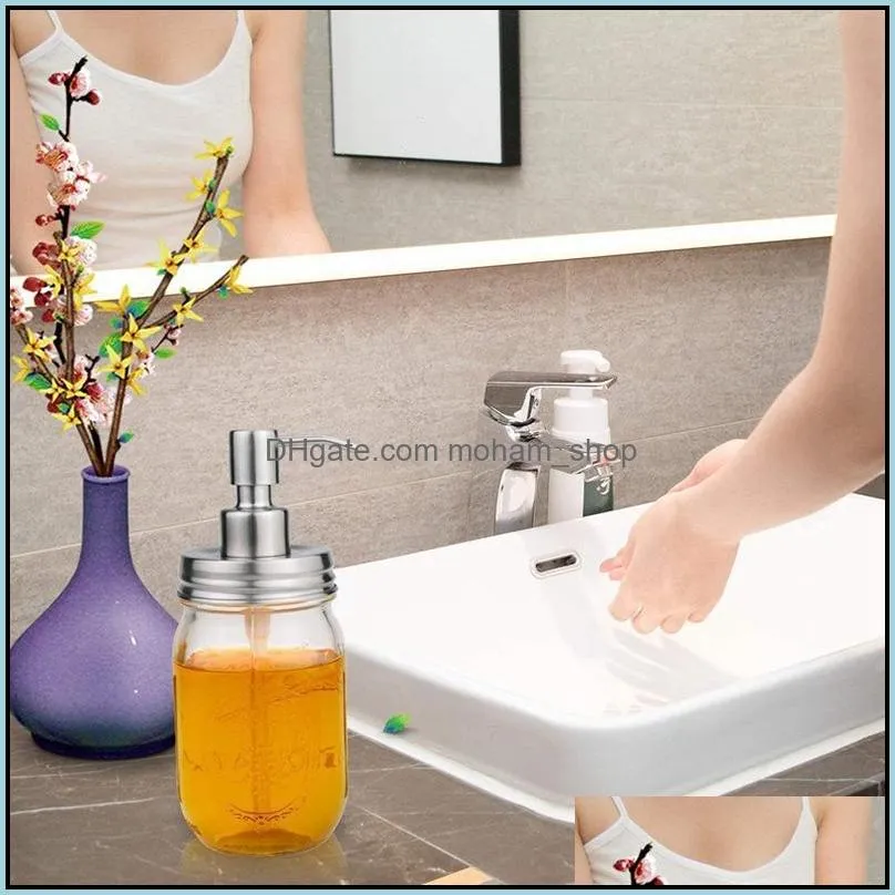 soap dispenser stainless steel liquid pump diy hand lotion dispenser for kitchen bathroom jar not included