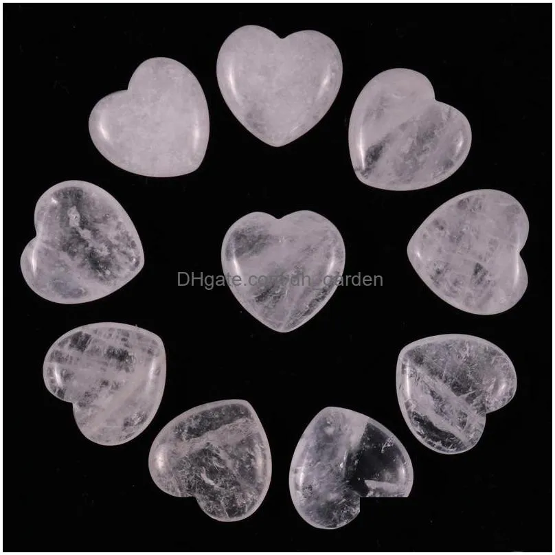 20mmx8mm heart ornaments natural rose quartz turquoise stone naked stones decoration hand play handle pieces accessories