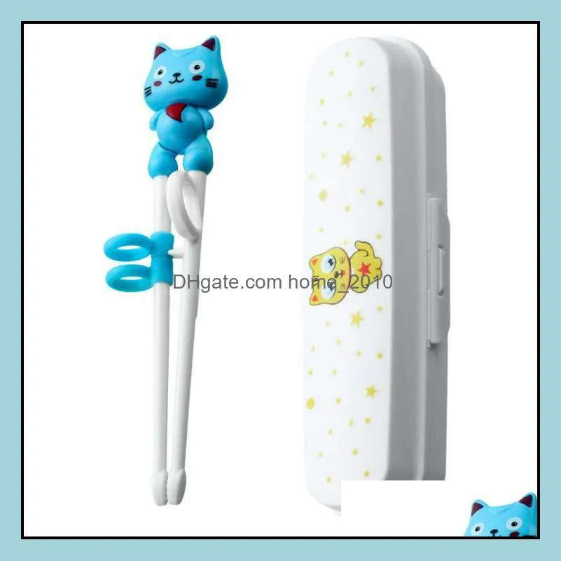 children training antiskid chopsticks portable learning baby food supplement dining tableware feeding cartoon practice chopsticks