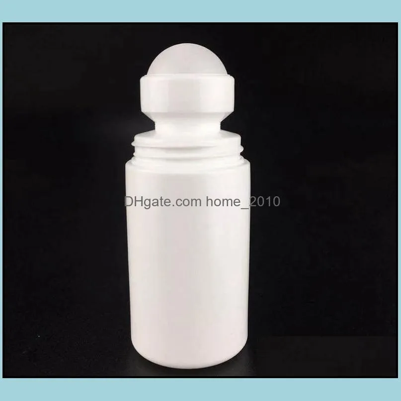 100ml white roll plastic bottle empty roller bottles 100cc rollon ball bottle deodorant perfume lotion light container sn2634