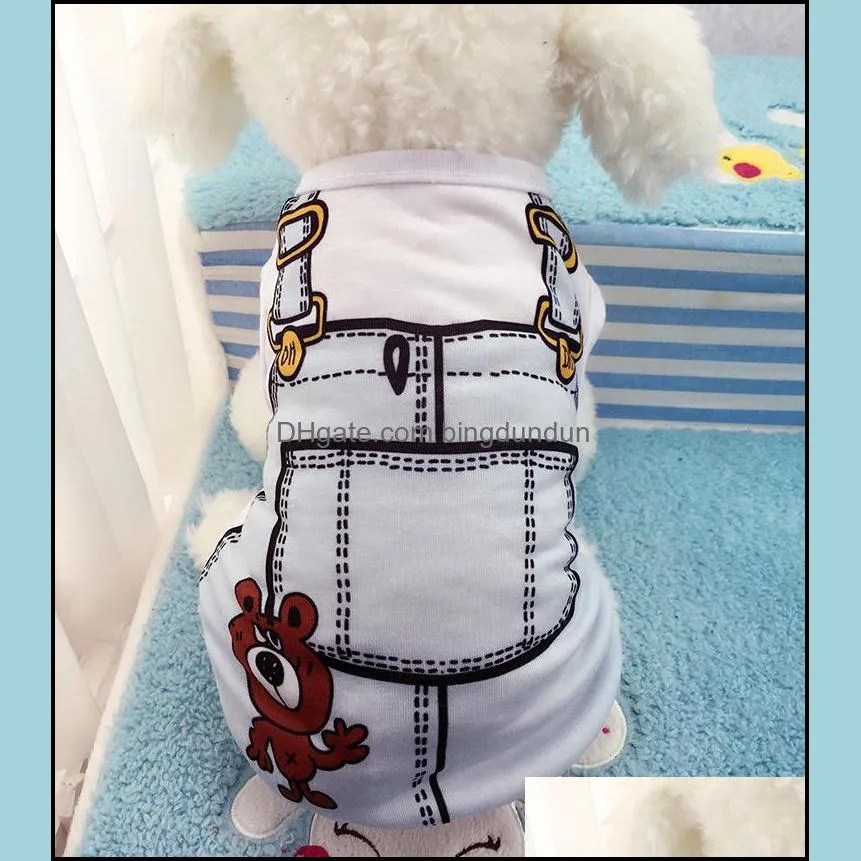 cartoon dog apparel shirt summer small tshirt puppy vest pet clothes ropa perro pets clothing