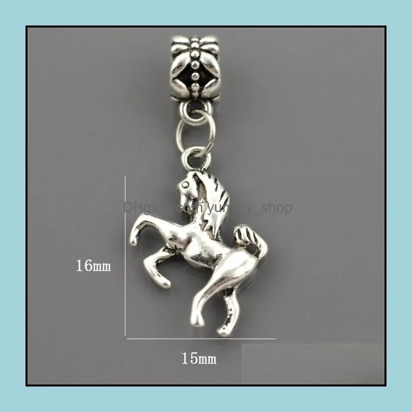 pretty charms beads silver plated jewelry bracelets necklaces for jewelry making beads