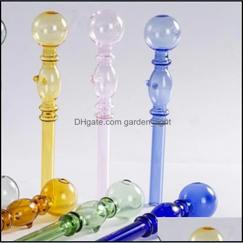 qbsomk color double bubble glass straight pot wholesale glass bongs oil burner glass pipes water pipes oil rigs oil 397 r2