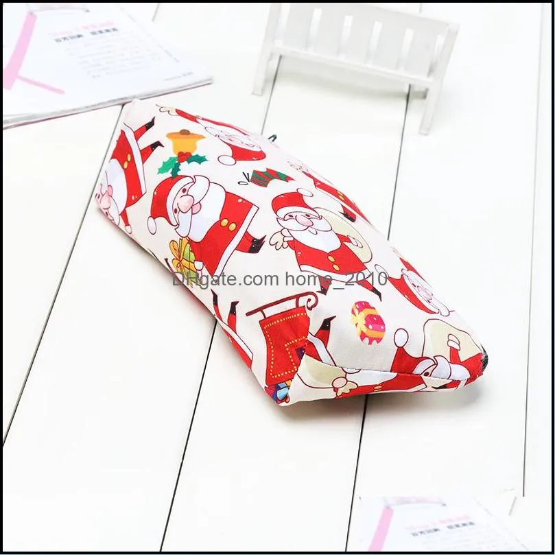 christmas pencil bags makeup bags kit beautiful professional make up tool with drawstring santa claus print bag xmas gift