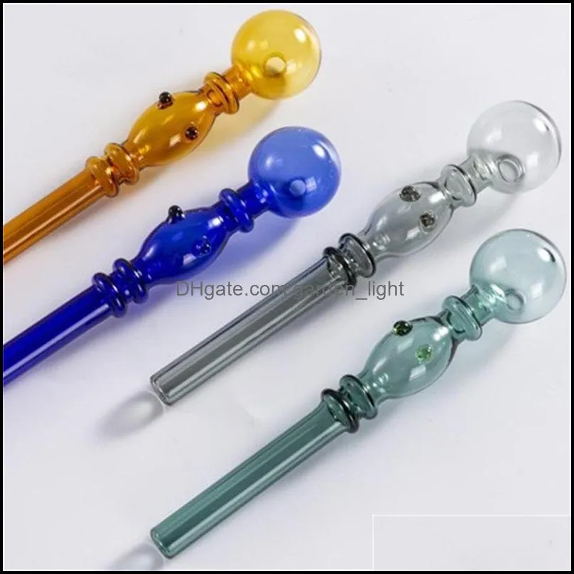 qbsomk color double bubble glass straight pot wholesale glass bongs oil burner glass pipes water pipes oil rigs oil 397 r2