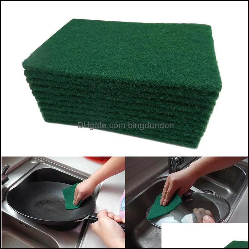 dark green durable heavy duty scour pad general purpose scrub sponge scouring nonscratch pot scrubber cleaning