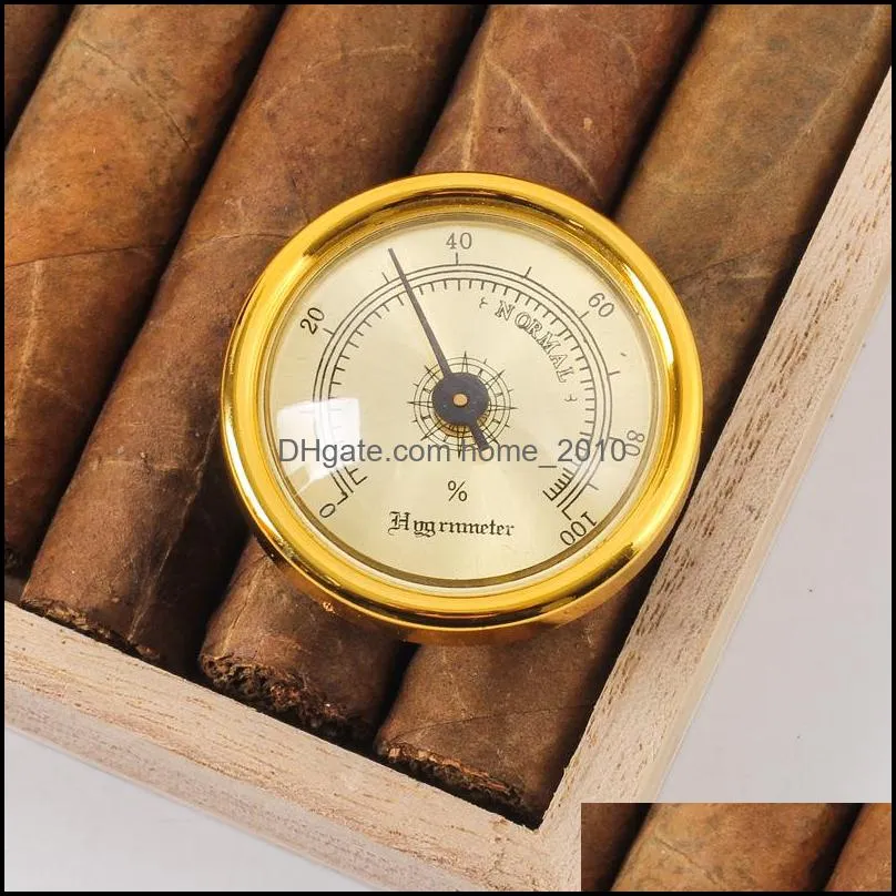 mini cigar hygrometer round moisture detector shaped plastic hygrometers for guitar tobacco piano file box accessories precision