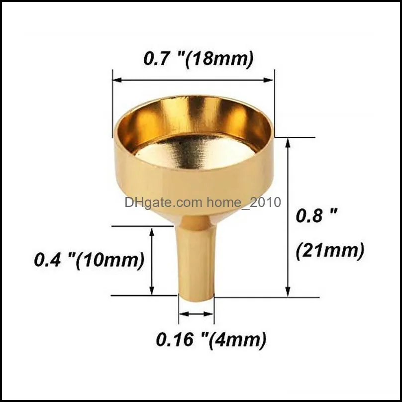 3 colors metal mini funnel perfume packing small funnel perfume transfer diffuser bottle mini liquid injection