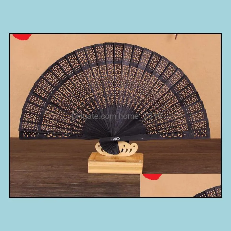 chinese japanese sandalwood folding hand fan fragrance wooden fans wedding favor and gift for guests sn704