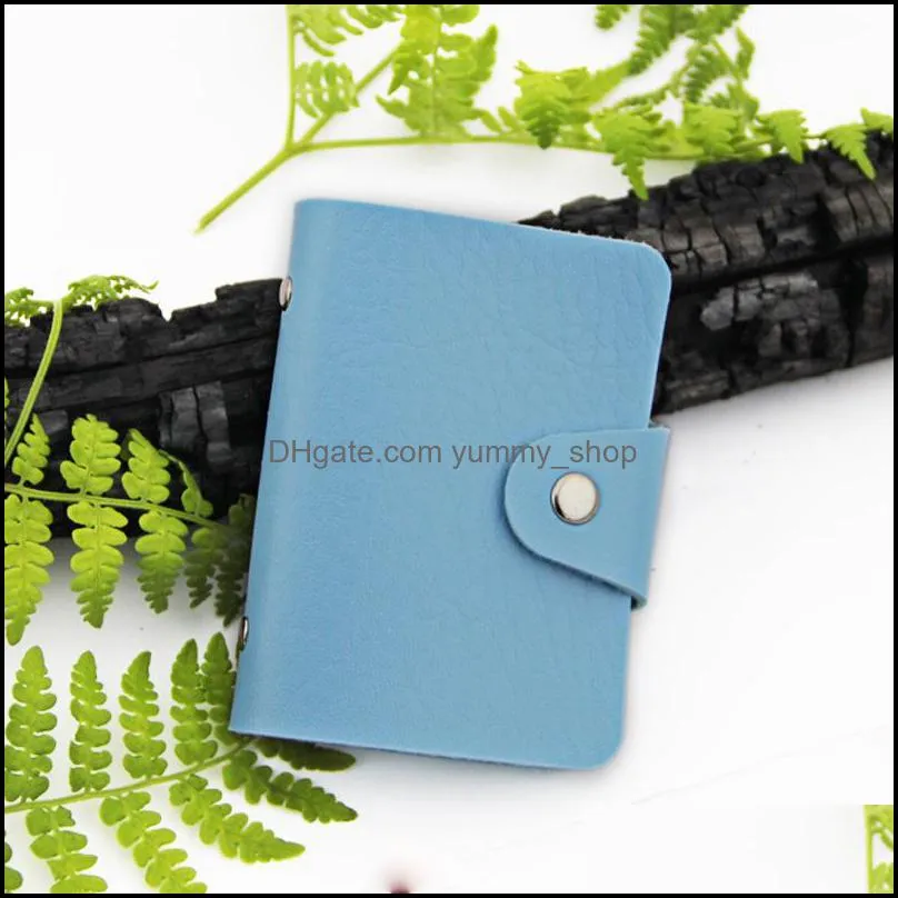 antimagnetic buckle cards holder elasticity pvc membrane solid color ferrule pu material card case fashion arrival 1zy o2