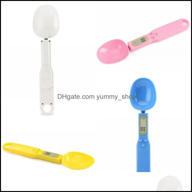 electronic spoon measuring device small sized solid color measuring spoons portable plastic kitchen accessories arrival 16 5dh l2